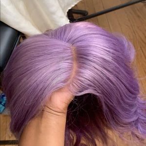 100% HumanHair(Bundles)Wig Custm Clr Purple lilac